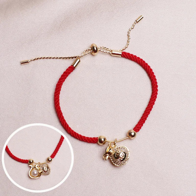 Fashion Animal Alloy Rope Inlay Artificial Gemstones Women'S Bracelets 1 Piece