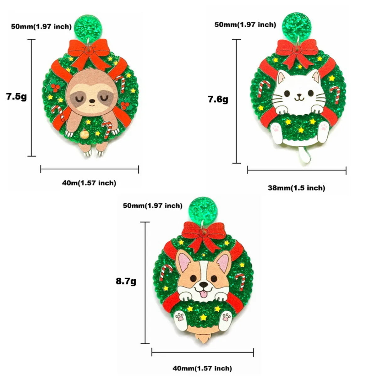 Fashion Animal Arylic Printing Women's Earrings 1 Pair