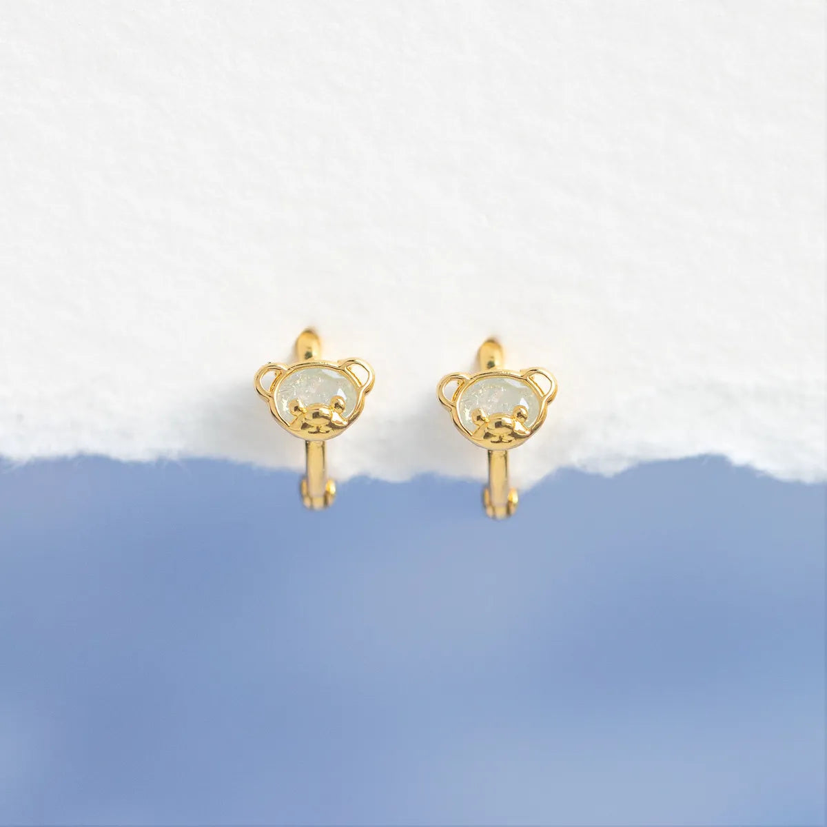 Fashion Animal Brass Zircon Earrings