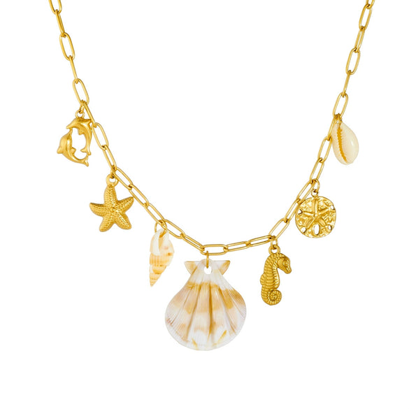 Fashion Animal Pattern Stainless Steel Goldplated Pendant Necklace For Women