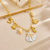 Fashion Animal Pattern Stainless Steel Goldplated Pendant Necklace For Women