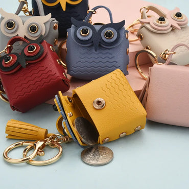 Fashion Animal Pu Leather Metal Unisex Bag Pendant Keychain 1 Piece