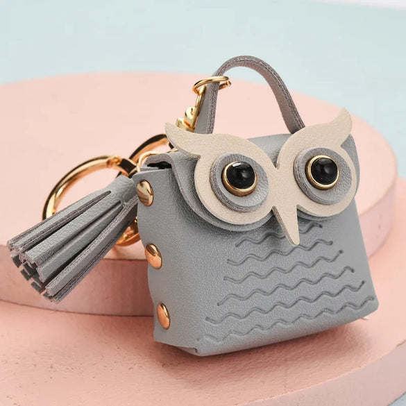 Fashion Animal Pu Leather Metal Unisex Bag Pendant Keychain 1 Piece