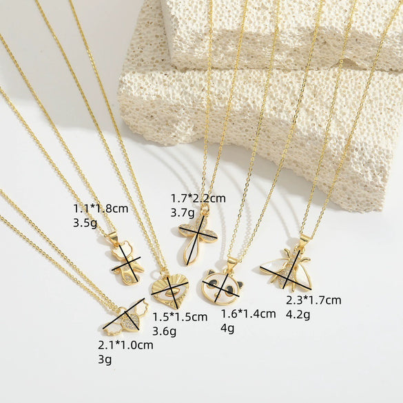 Fashion Animal Series Panda Head Pendant Clavicle Chain For Women