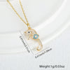 Fashion Animal Snake Pendant Necklace Copper Plated 18K Gold Microinlaid Color Zirconium