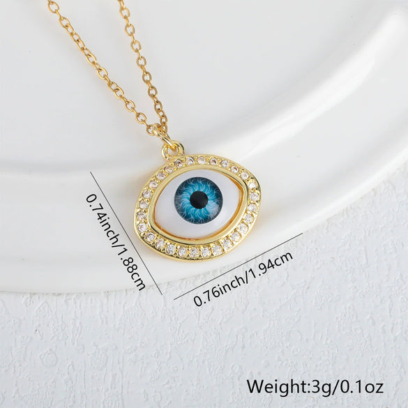 Fashion Animal Snake Pendant Necklace Copper Plated 18K Gold Microinlaid Color Zirconium