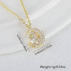 Fashion Animal Snake Pendant Necklace Copper Plated 18K Gold Microinlaid Color Zirconium