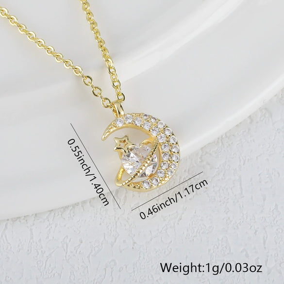Fashion Animal Snake Pendant Necklace Copper Plated 18K Gold Microinlaid Color Zirconium