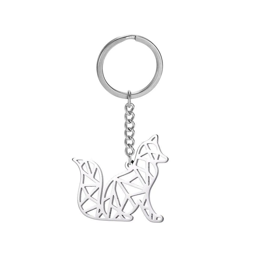 Fashion Animal Stainless Steel Plating Bag Pendant Keychain