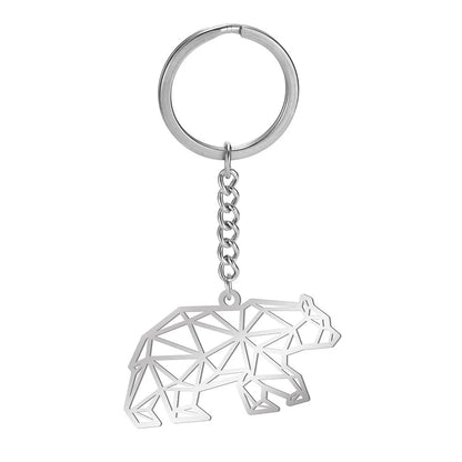 Fashion Animal Stainless Steel Plating Bag Pendant Keychain