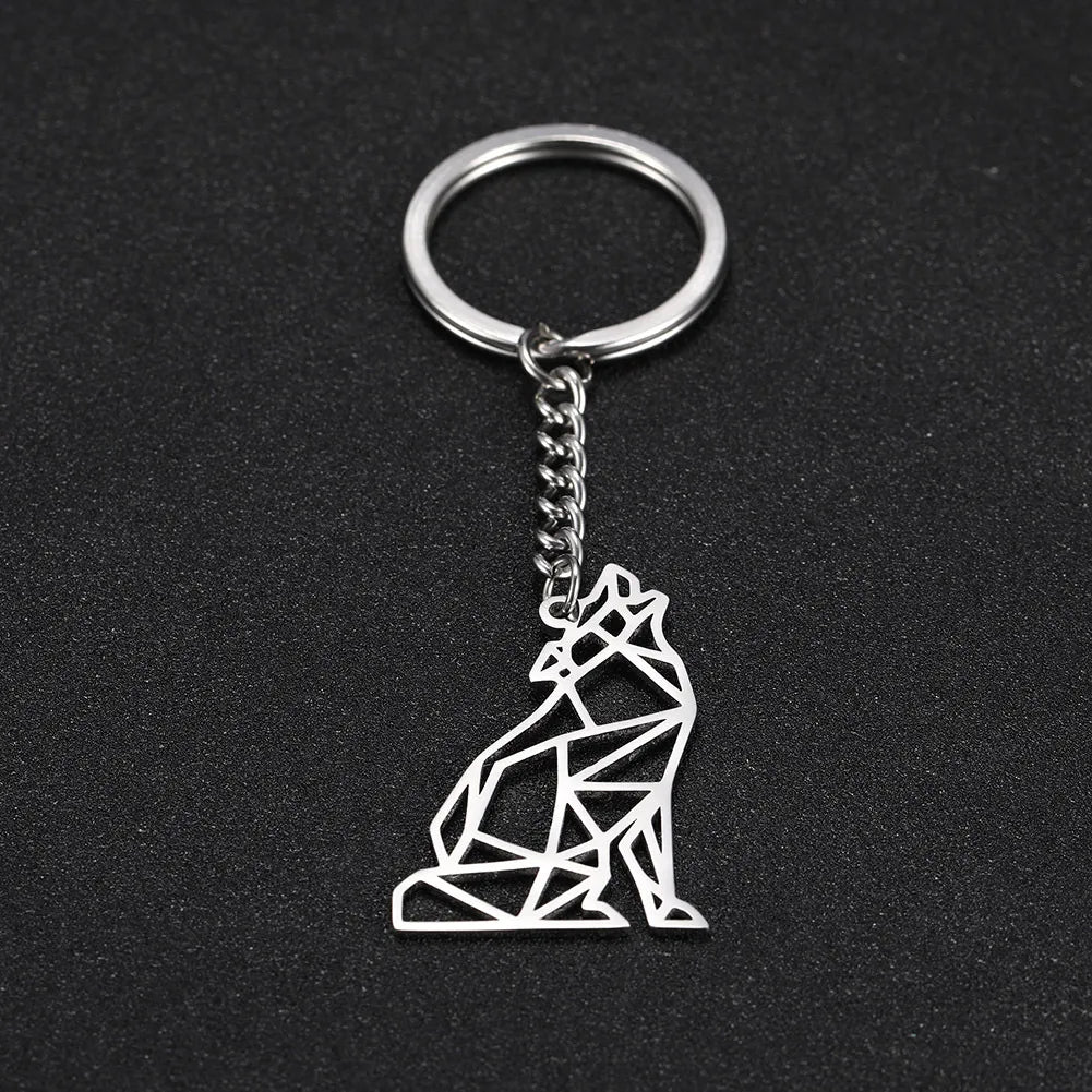 Fashion Animal Stainless Steel Plating Bag Pendant Keychain