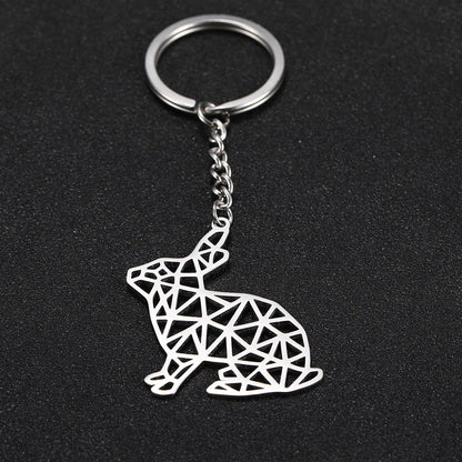 Fashion Animal Stainless Steel Plating Bag Pendant Keychain