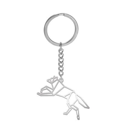 Fashion Animal Stainless Steel Plating Bag Pendant Keychain