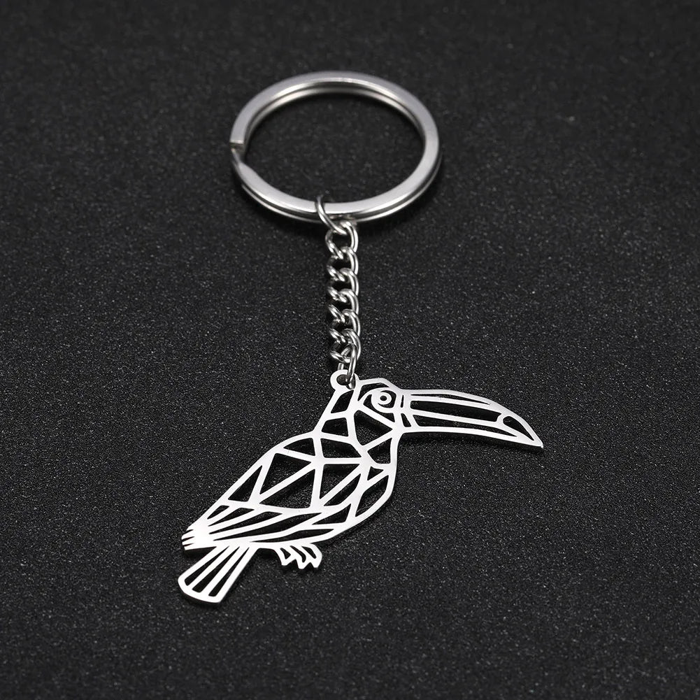 Fashion Animal Stainless Steel Plating Bag Pendant Keychain