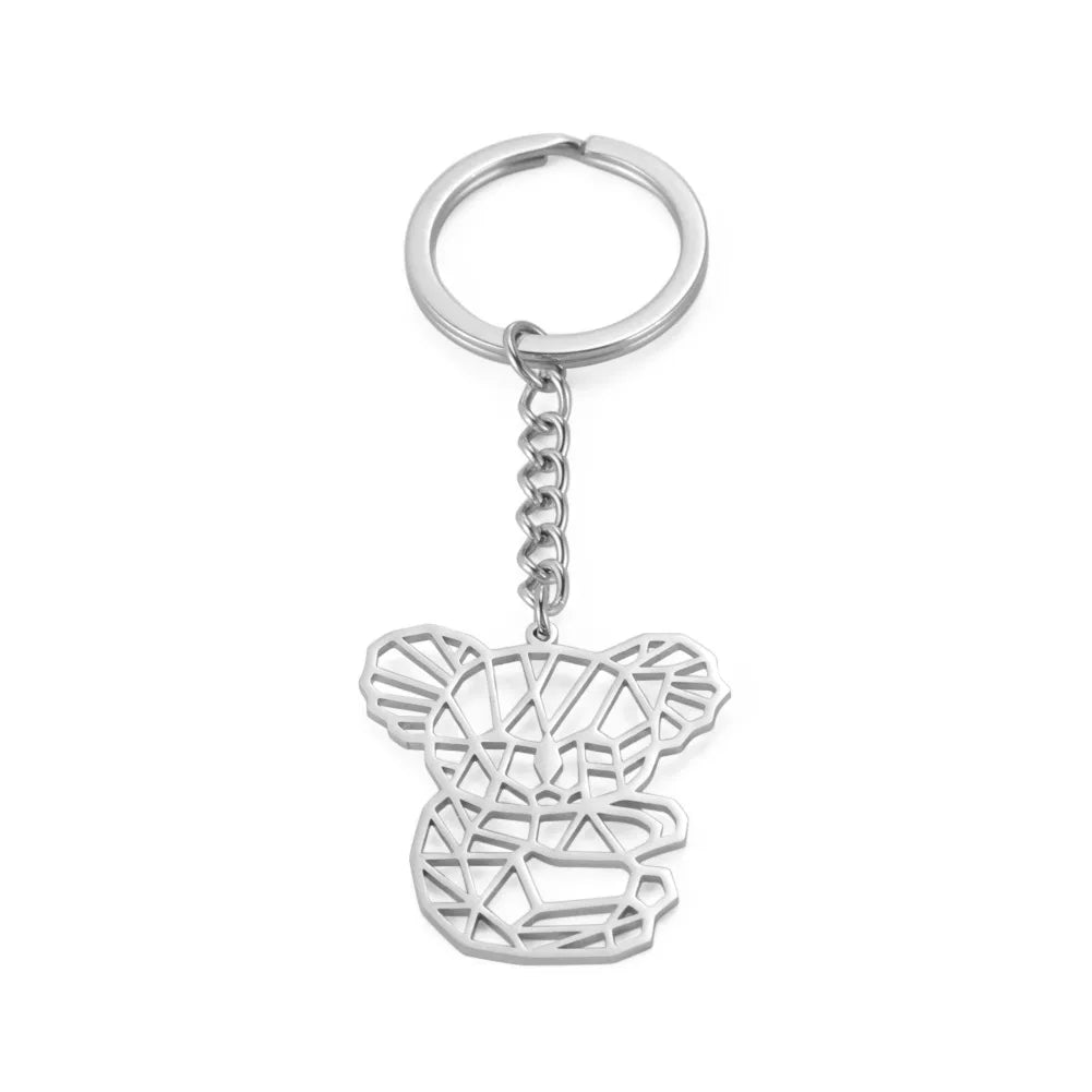 Fashion Animal Stainless Steel Plating Bag Pendant Keychain