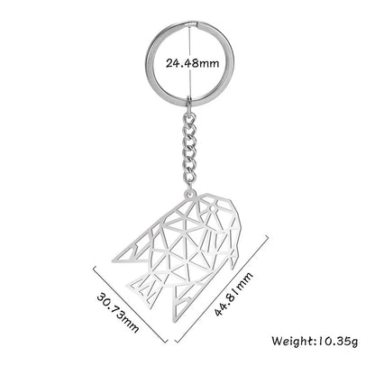 Fashion Animal Stainless Steel Plating Bag Pendant Keychain