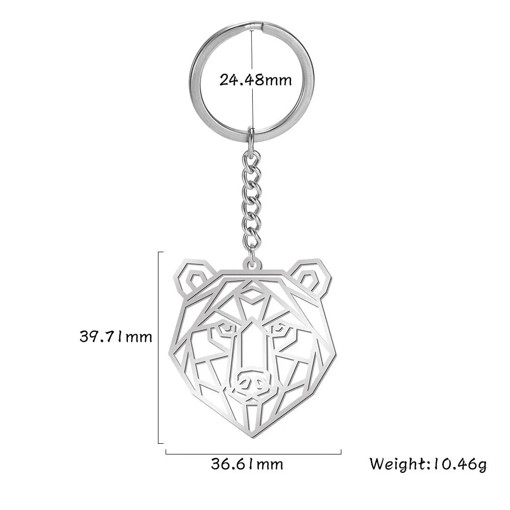 Fashion Animal Stainless Steel Plating Bag Pendant Keychain