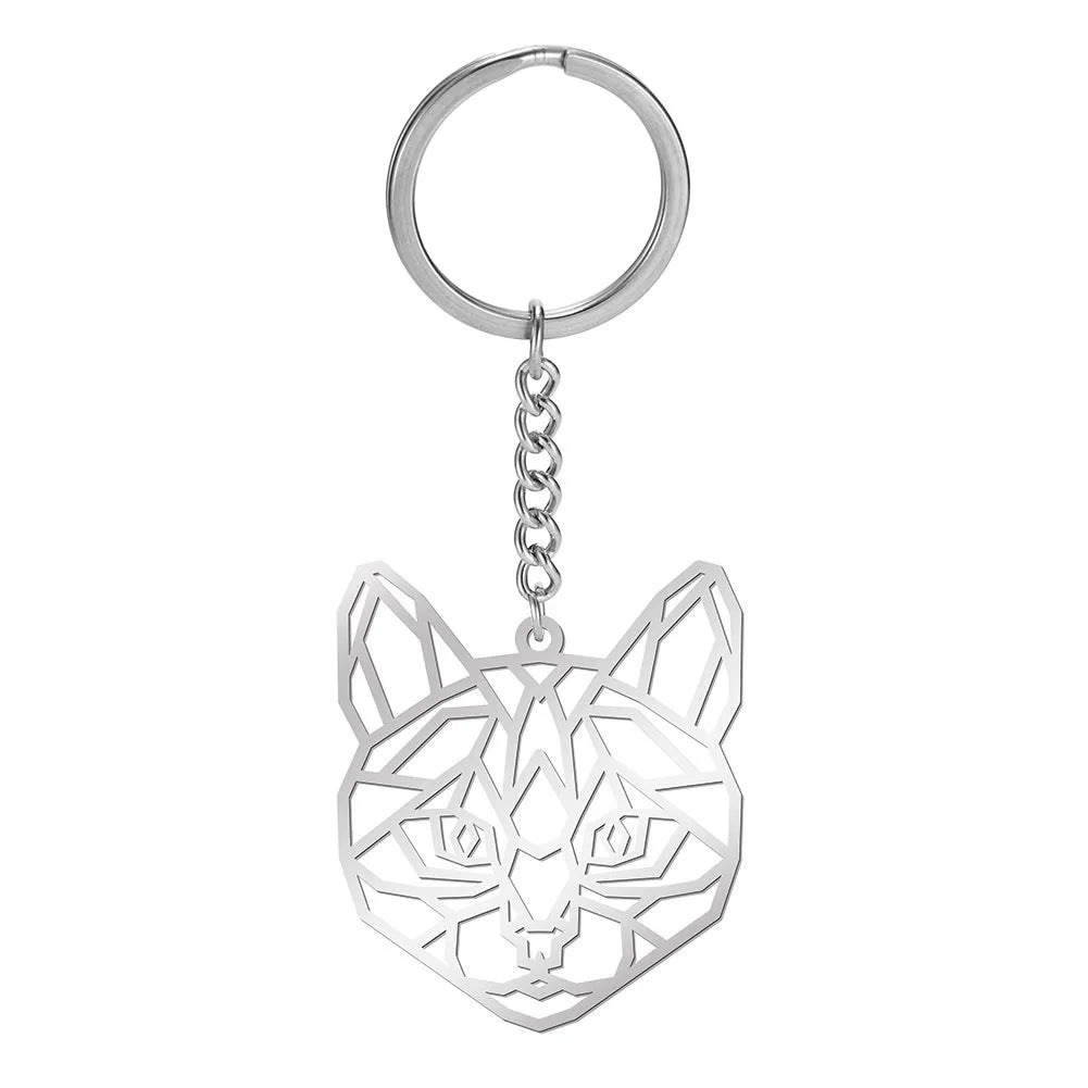 Fashion Animal Stainless Steel Plating Bag Pendant Keychain