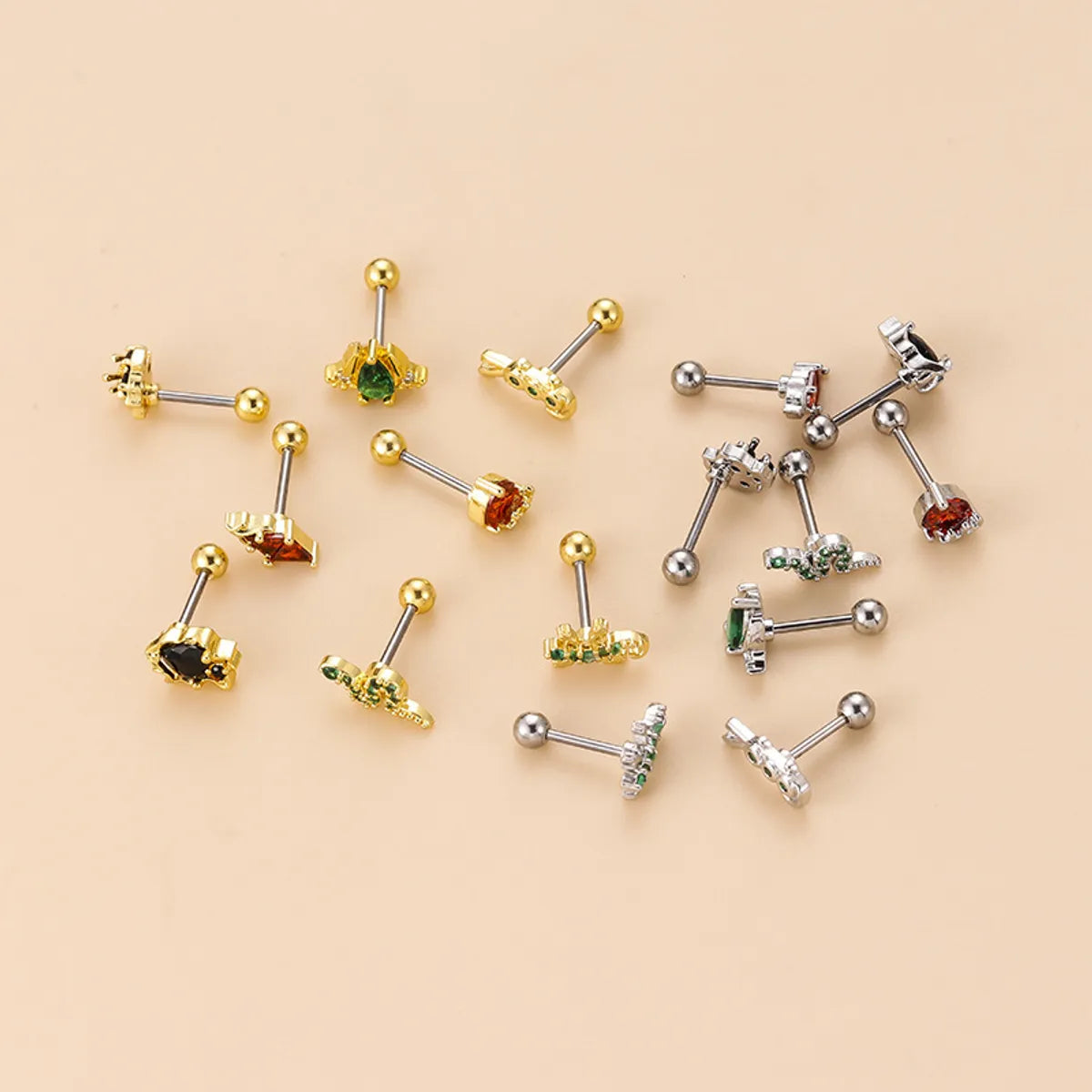 1 Piece Ear Cartilage Rings & Studs Fashion Animal 316 Stainless Steel  Copper Plating Zircon