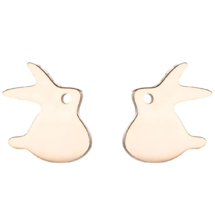 1 Pair Fashion Animal Hollow Out 304 Stainless Steel 18K Gold Plated Ear Studs