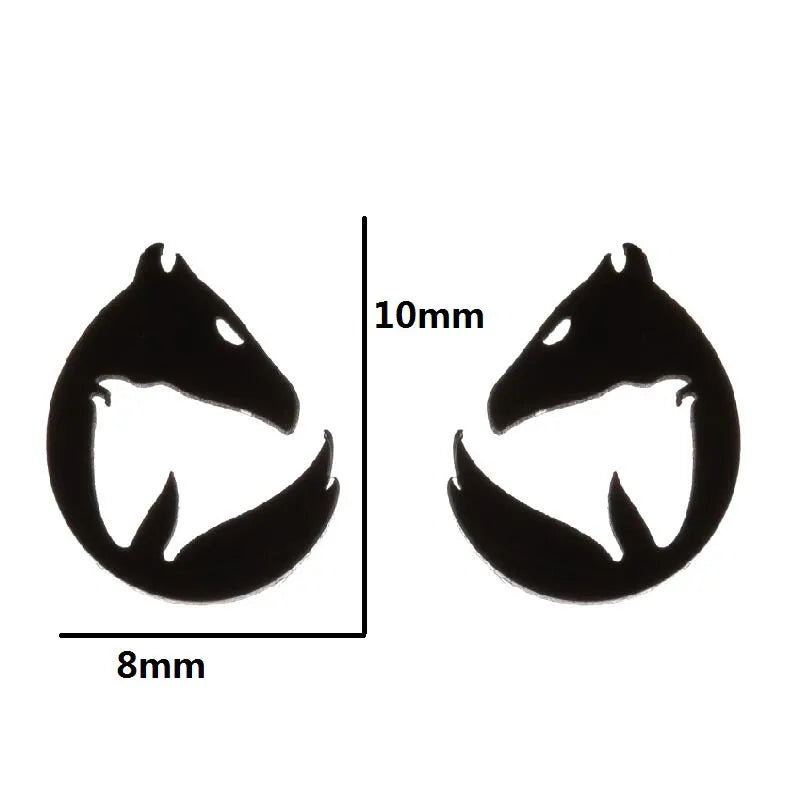 1 Pair Fashion Animal Hollow Out 304 Stainless Steel 18K Gold Plated Ear Studs