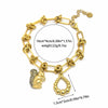Fashion Animal Zodiac Hollow Pendant Bracelet Stainless Steel Electroplating Jewelry