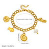Fashion Animal Zodiac Stainless Steel Marine Life Accessories Pendant Bracelet With Electroplating