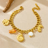 Fashion Animal Zodiac Stainless Steel Marine Life Accessories Pendant Bracelet With Electroplating