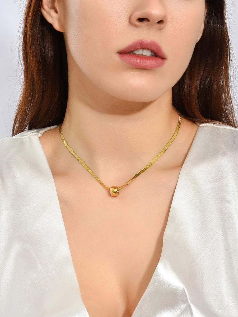 Fashion Argyle Stainless Steel Necklace Plating Stainless Steel Necklaces 1 Piece