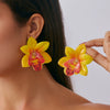 Fashion Artificial Flower Necklace Choker Handmade With Skin Wax Thread And Fabric Flowers