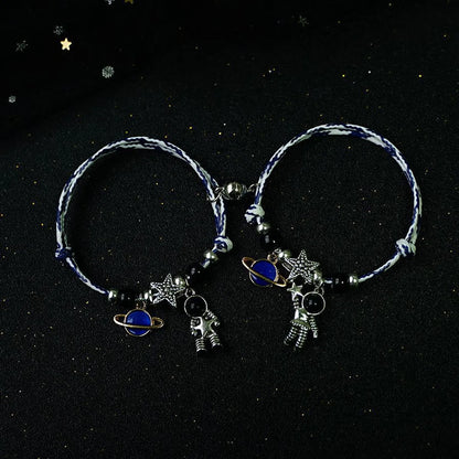 Fashion Astronaut Star Alloy Knitting Bracelets