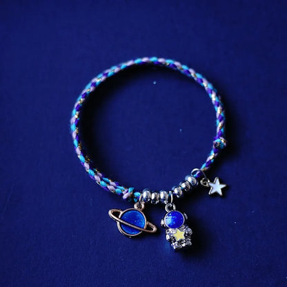 Fashion Astronaut Star Alloy Knitting Bracelets