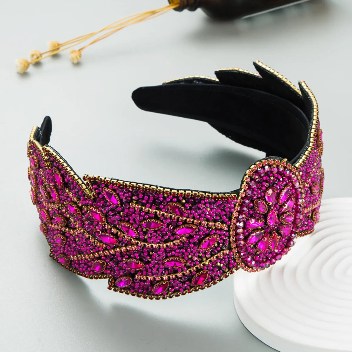 Fashion Baroque Retro Wide-Brimmed Leaves Flower Hair Accessories Headband