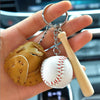 Fashion Baseball Pu Leather Unisex Bag Pendant Keychain