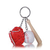 Fashion Baseball Pu Leather Unisex Bag Pendant Keychain