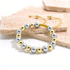 Fashion Beaded Women's Handmade Geometric Gold Plated Bracelet
