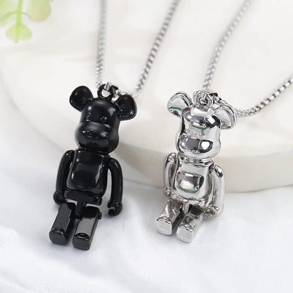 Fashion Bear Titanium Steel Plating Pendant Necklace 1 Piece