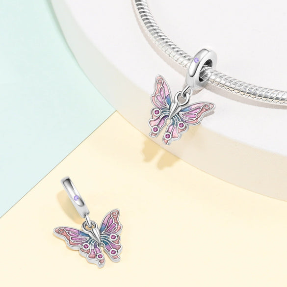 Fashion Beauty Charm Beads Diy Jewelry Accessories Bracelet Copper Silver Plated Dripping Oil