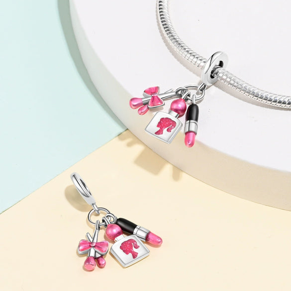 Fashion Beauty Charm Beads Diy Jewelry Accessories Bracelet Copper Silver Plated Dripping Oil