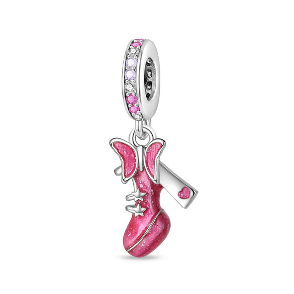 Fashion Beauty Charm Beads Diy Jewelry Accessories Bracelet Copper Silver Plated Dripping Oil