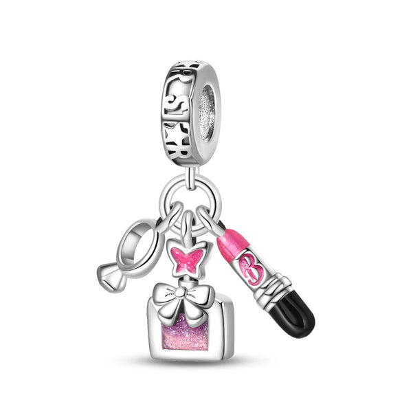 Fashion Beauty Charm Beads Diy Jewelry Accessories Bracelet Copper Silver Plated Dripping Oil