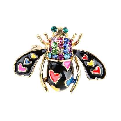 Fashion Bee Alloy Plating Artificial Rhinestones Women'S Brooches