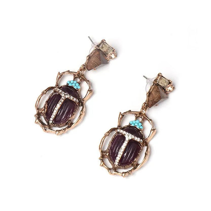 Fashion Beetle Long Earrings