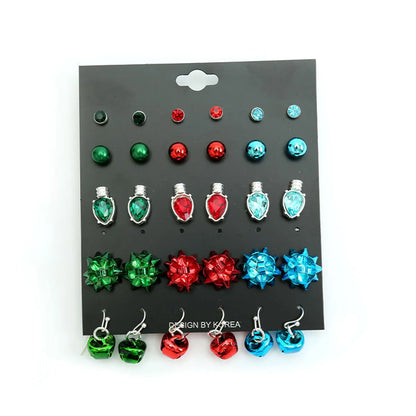 Fashion Bell Alloy Plating Inlay Rhinestones Ear Studs Ear Hook 1 Set