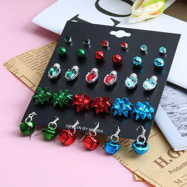 Fashion Bell Alloy Plating Inlay Rhinestones Ear Studs Ear Hook 1 Set