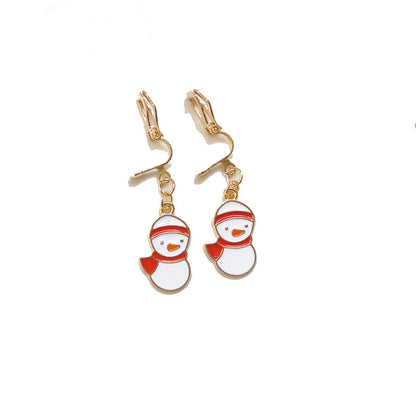 Fashion Bell Elk Alloy Christmas Girl's Ear Clips 1 Pair