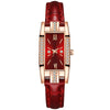 Fashion Belt Watch Square Jewelry Alloy Imitation Leather Stainless Steel