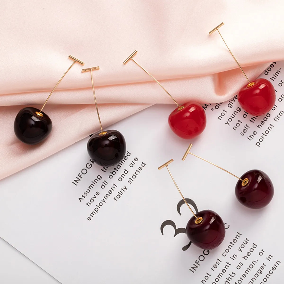 Fashion Berry Cherry Korean Simple Hot-Saling Earrings Wholesale