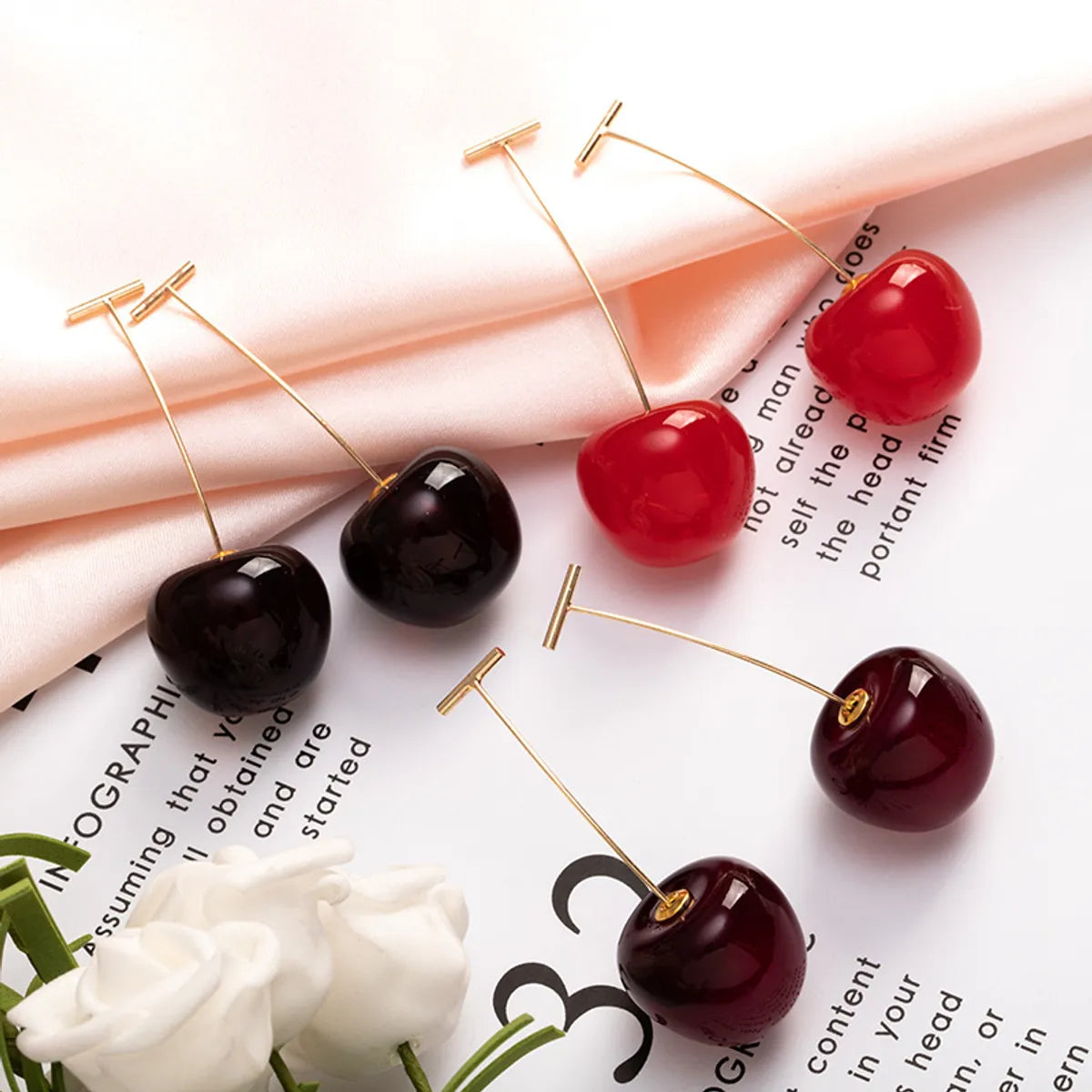 Fashion Berry Cherry Korean Simple Hot-Saling Earrings Wholesale