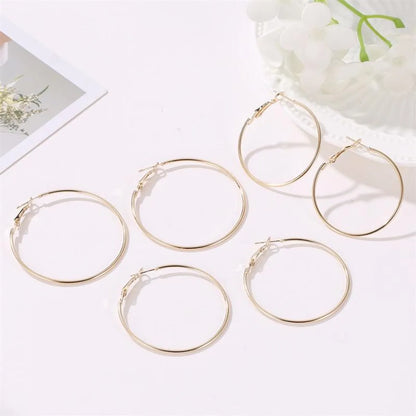 Fashion Geometric Plating Alloy No Inlaid Earrings